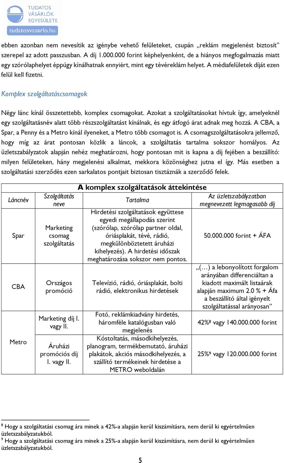 Komplex szolgáltatáscsomagok Négy lánc kínál összetettebb, komplex csomagokat.