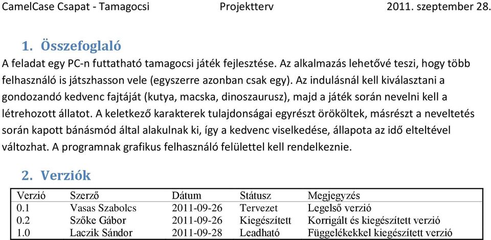 A keletkező karakterek tulajdonságai egyrészt örököltek, másrészt a neveltetés során kapott bánásmód által alakulnak ki, így a kedvenc viselkedése, állapota az idő elteltével változhat.