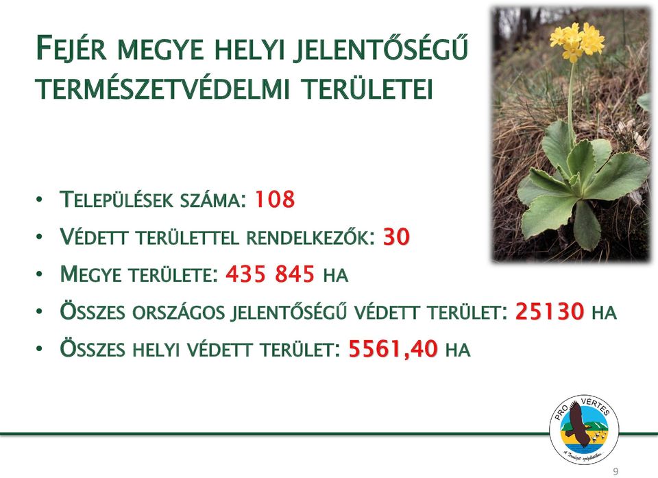 MEGYE TERÜLETE: 435 845 HA ÖSSZES ORSZÁGOS JELENTŐSÉGŰ