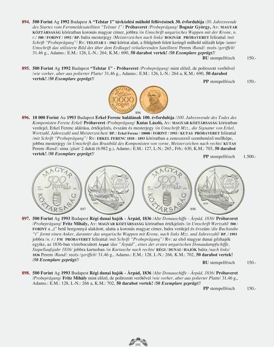 mit der Krone, n. r./ 500 / FORINT / 1992 / BP.