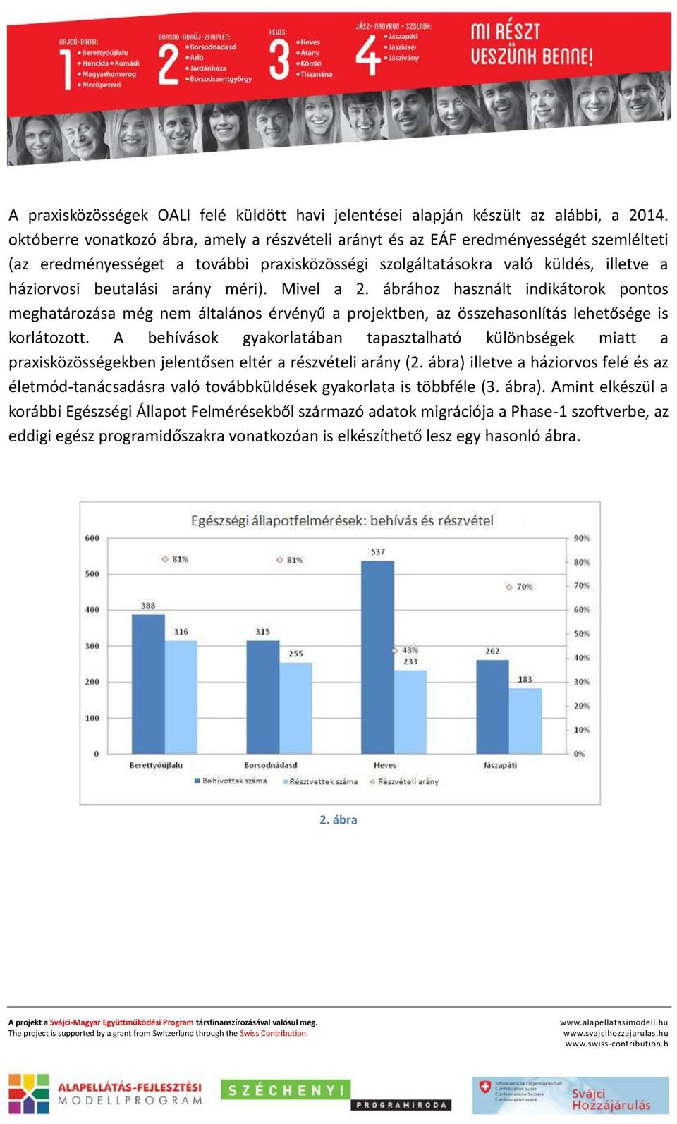 arány méri). Mivel a 2. ábrához használt indikátorok pontos meghatározása még nem általános érvényű a projektben, az összehasonlítás lehetősége is korlátozott.