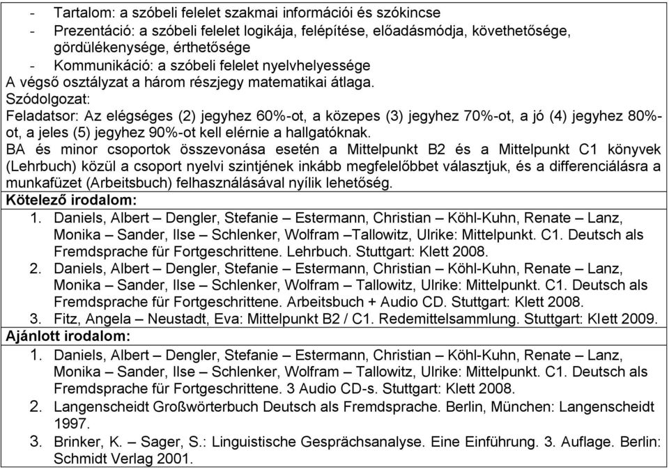 hallgatóknak.