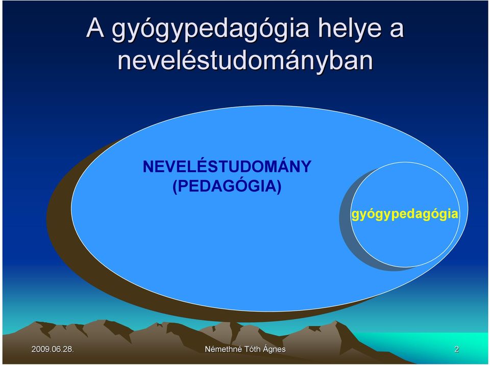 NEVELÉSTUDOMÁNY (PEDAGÓGIA)