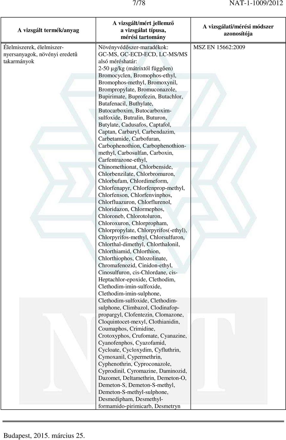 Buturon, Butylate, Cadusafos, Captafol, Captan, Carbaryl, Carbendazim, Carbetamide, Carbofuran, Carbophenothion, Carbophenothionmethyl, Carbosulfan, Carboxin, Carfentrazone-ethyl, Chinomethionat,