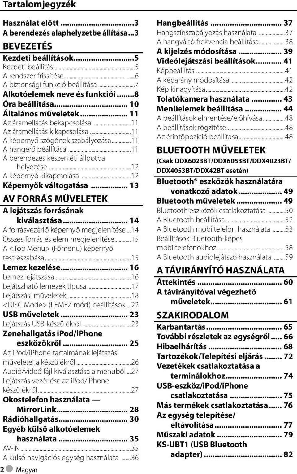 ..11 A hangerő beállítása...11 A berendezés készenléti állpotba helyezése...12 A képernyő kikapcsolása...12 Képernyők váltogatása... 13 AV FORRÁS MŰVELETEK A lejátszás forrásának kiválasztása.