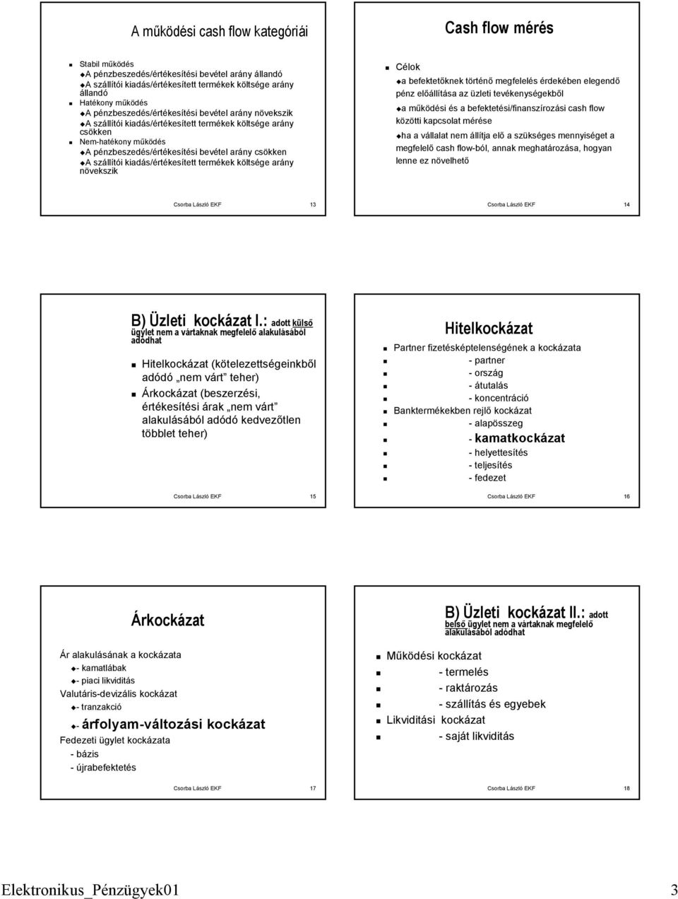 kiadás/értékesített termékek költsége arány növekszik Célok a befektetőknek történő megfelelés érdekében elegendő pénz előállítása az üzleti tevékenységekből a működési és a