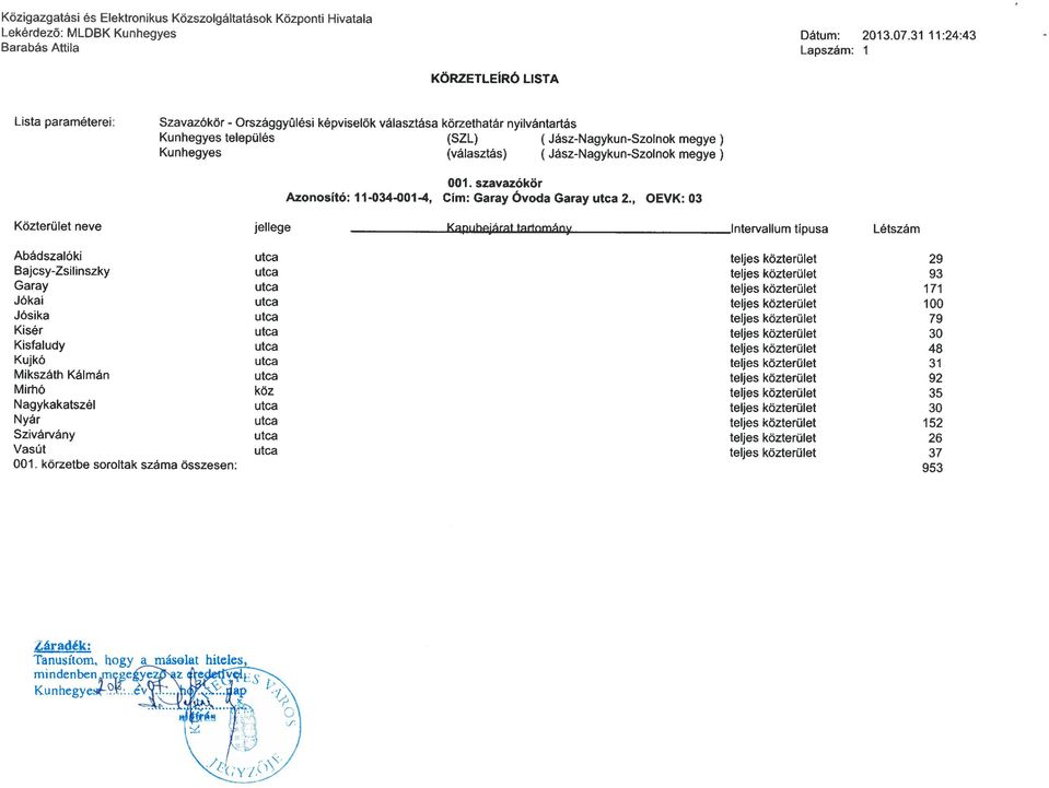 11-034-001-4, Cím: Garay Ovoda Garay 2.