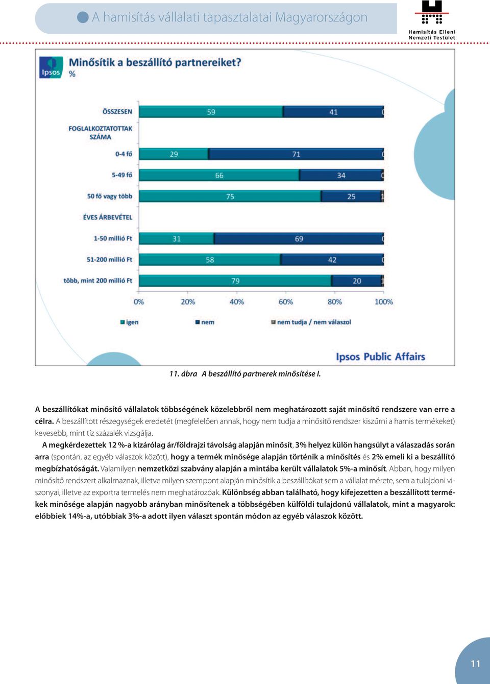 A megkérdezettek 12 %-a kizárólag ár/földrajzi távolság alapján minősít, 3% helyez külön hangsúlyt a válaszadás során arra (spontán, az egyéb válaszok között), hogy a termék minősége alapján történik