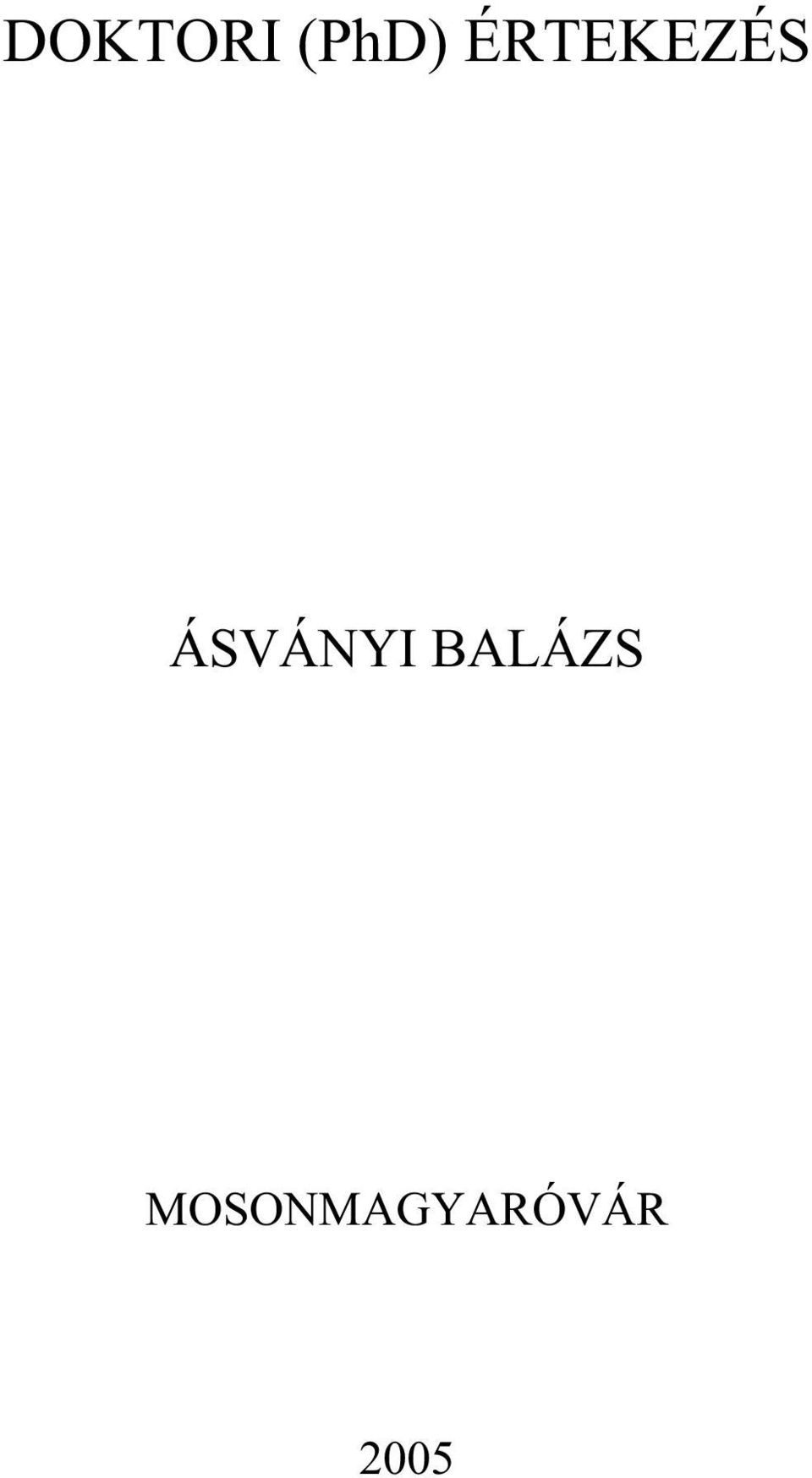 ÁSVÁNYI BALÁZS