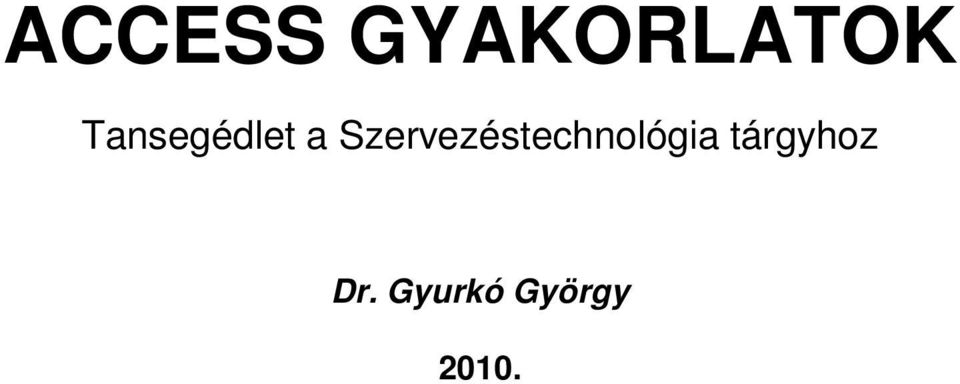 Szervezéstechnológia