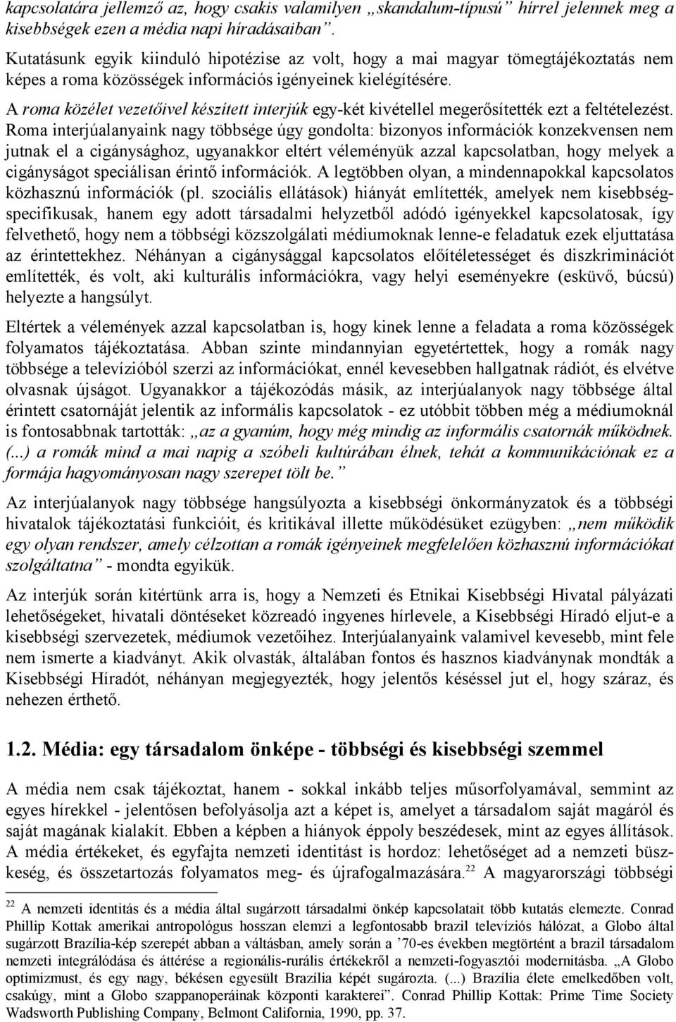 A roma közélet vezetőivel készített interjúk egy-két kivétellel megerősítették ezt a feltételezést.