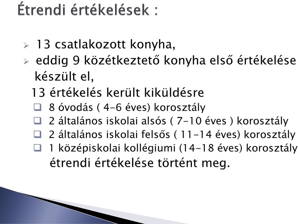 iskolai alsós ( 7-10 éves ) korosztály 2 általános iskolai felsős ( 11-14 éves)