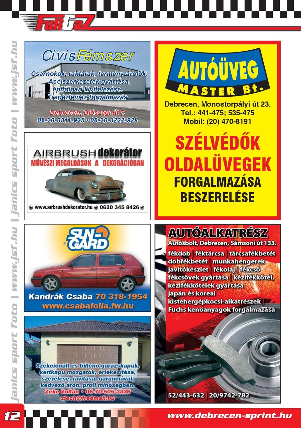 Trapézlemez-forgalmazás Debrecen, Diószegi út 7.