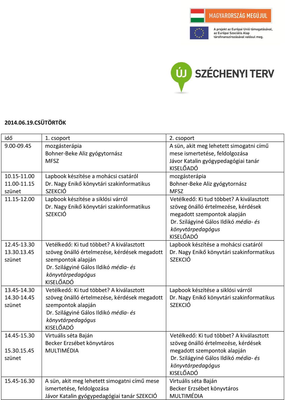 30 15.30.15.45 szöveg önálló értelmezése, kérdések megadott szempontok alapján szöveg önálló értelmezése, kérdések megadott szempontok alapján Virtuális séta Baján 15.45-16.