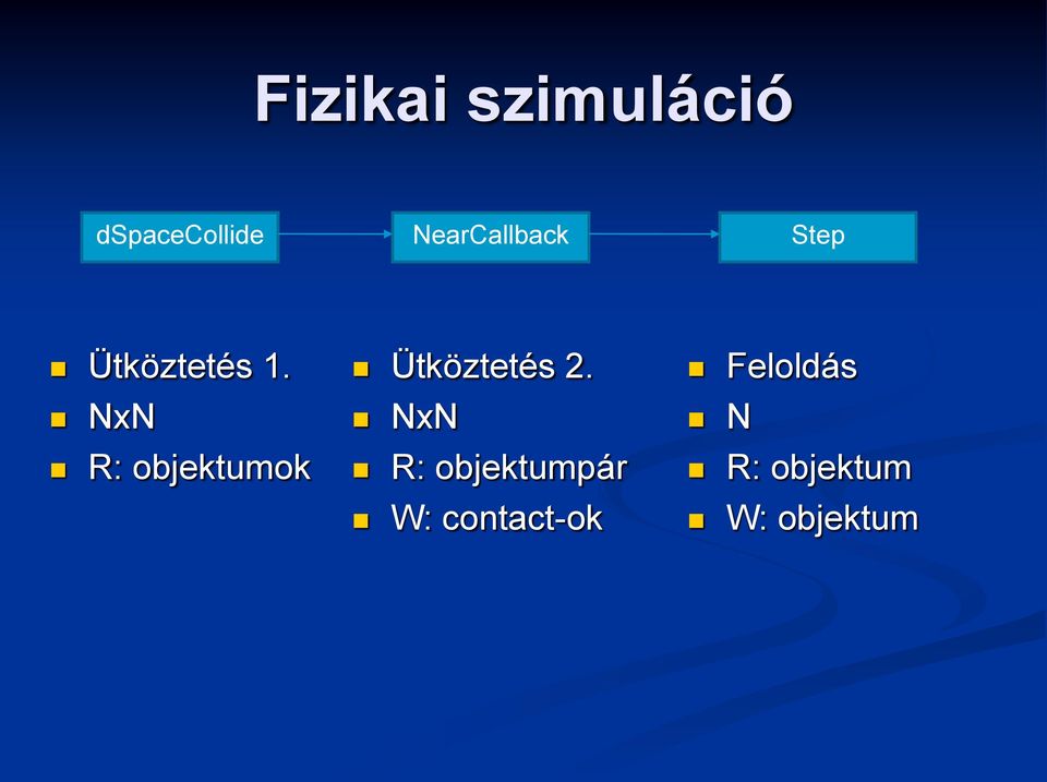 NxN R: objektumok Ütköztetés 2.