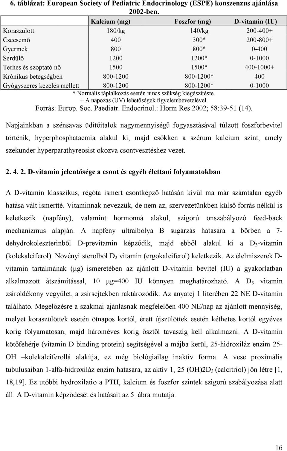 Krónikus betegségben 800-1200 800-1200* 400 Gyógyszeres kezelés mellett 800-1200 800-1200* 0-1000 * Normális táplálkozás esetén nincs szükség kiegészítésre.