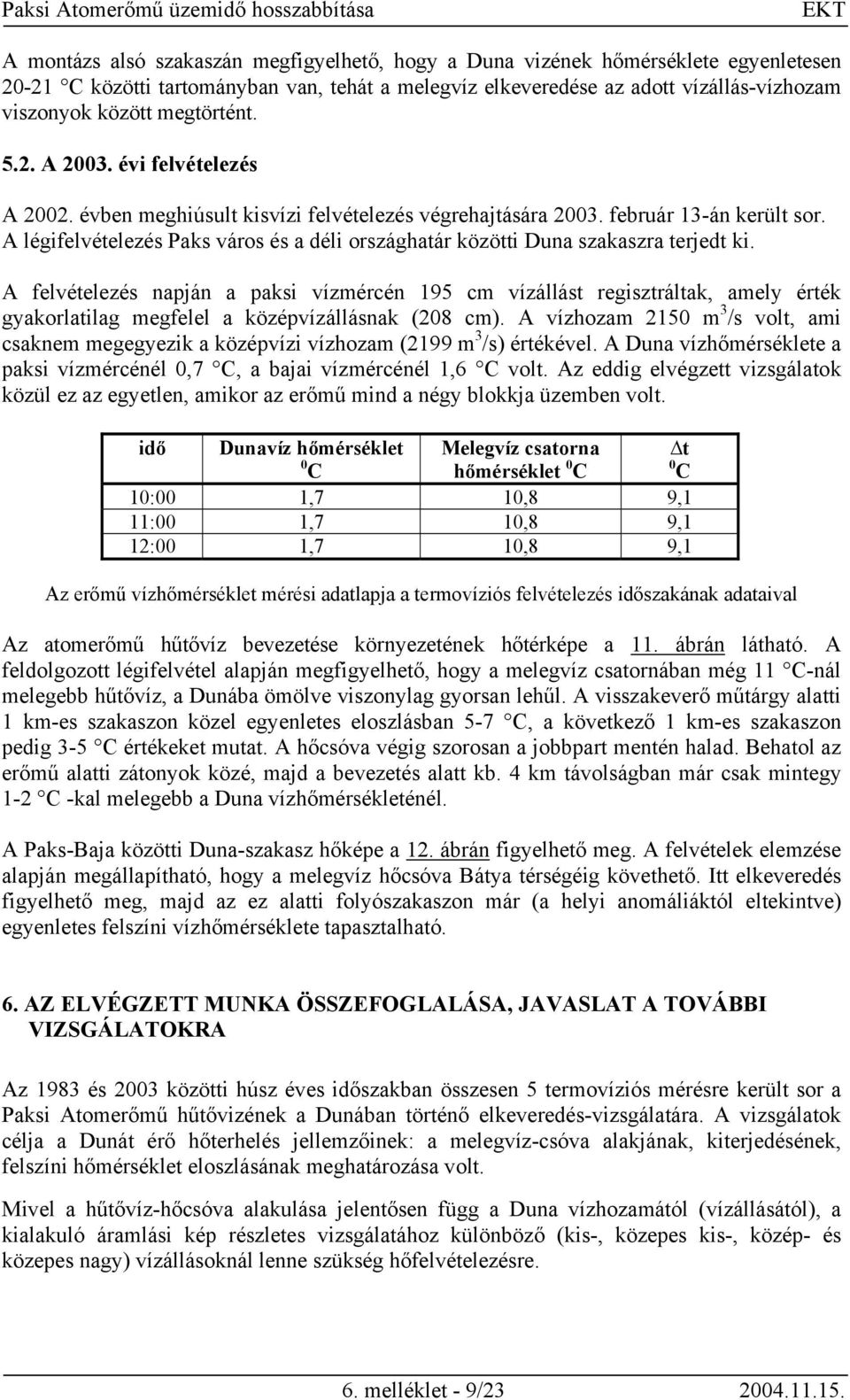 A légifelvételezés Paks város és a déli országhatár közötti Duna szakaszra terjedt ki.