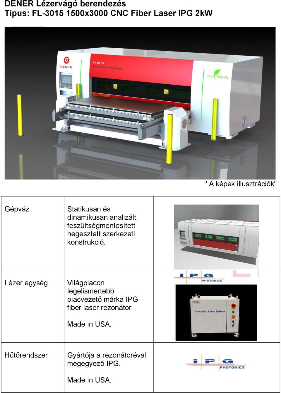 DENER Lézervágó berendezés Típus: FL x3000 CNC Fiber Laser IPG 2kW - PDF  Free Download