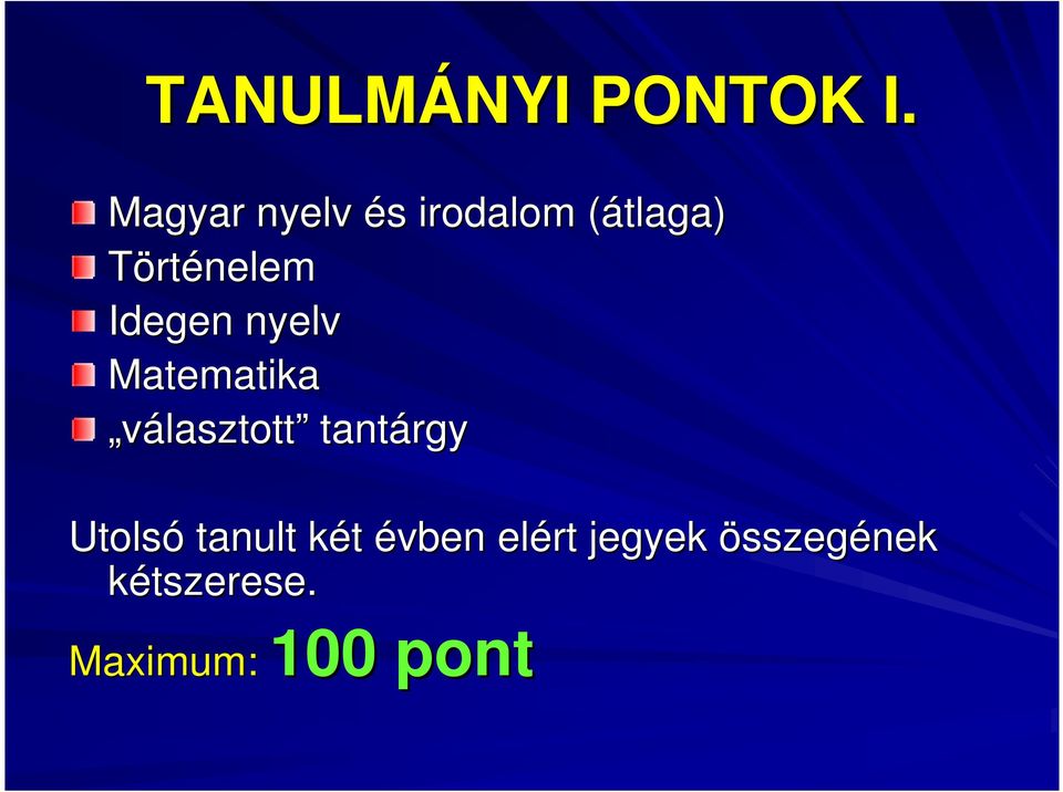 Idegen nyelv Matematika választott tantárgy