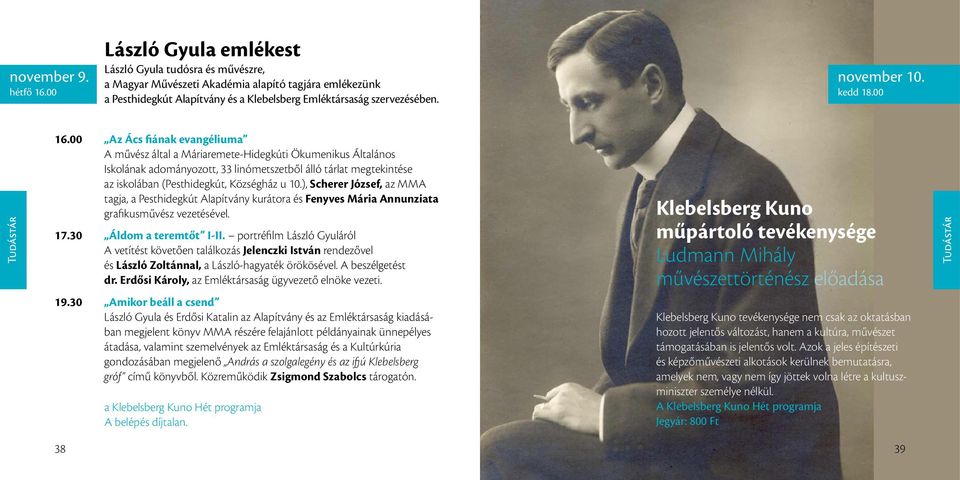 kedd 18.00 Tudástár 16.