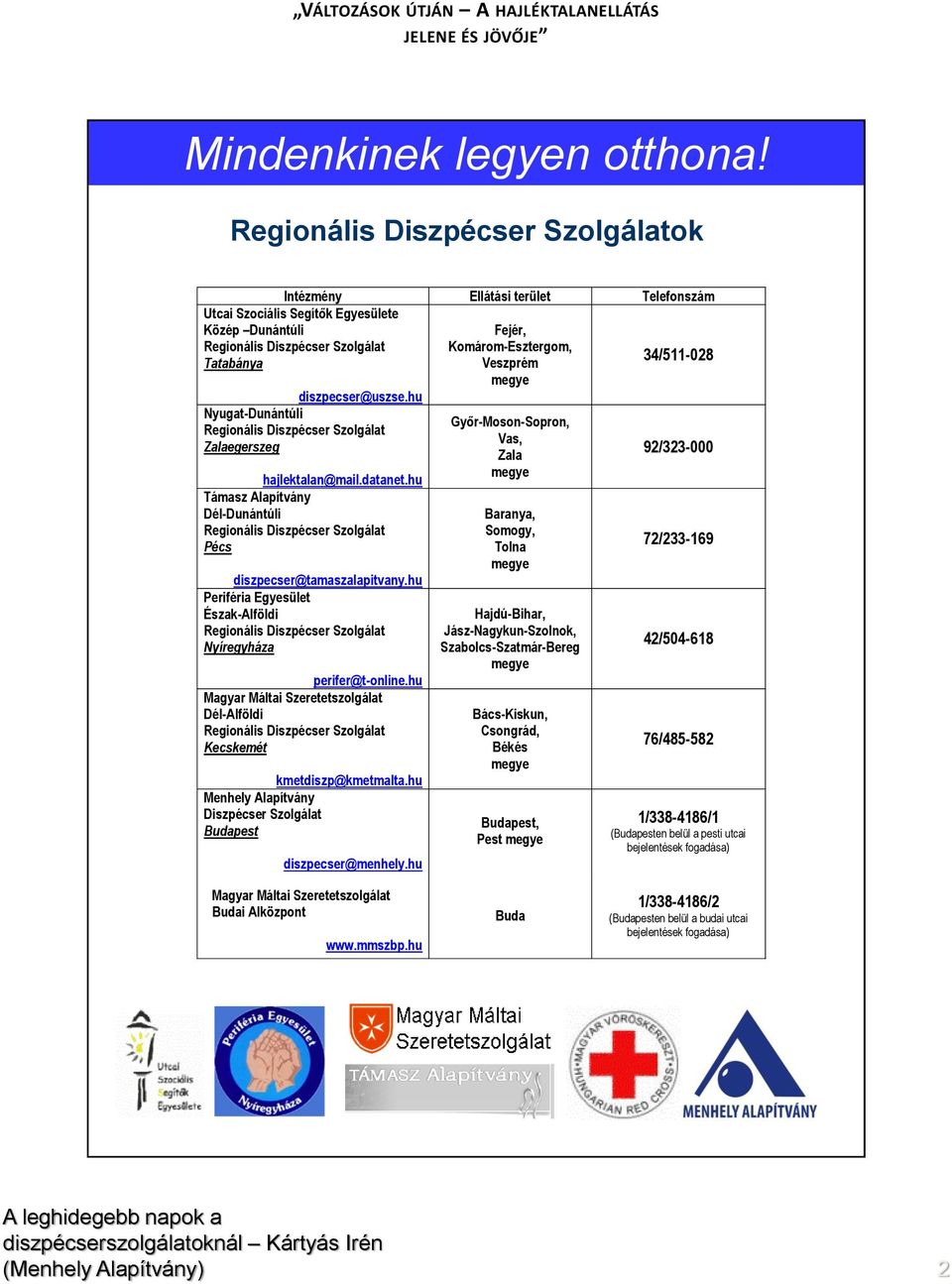 hu Periféria Egyesület Észak-Alföldi Regionális Diszpécser Szolgálat Nyíregyháza perifer@t-online.