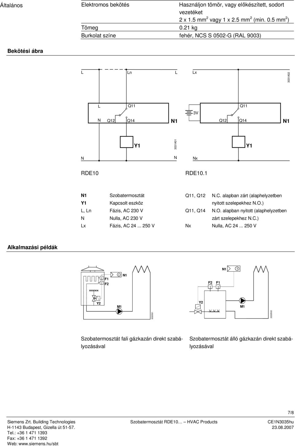 Szobatermosztátok 7-napos programozhatósággal, LCD-kijelzővel - PDF  Ingyenes letöltés