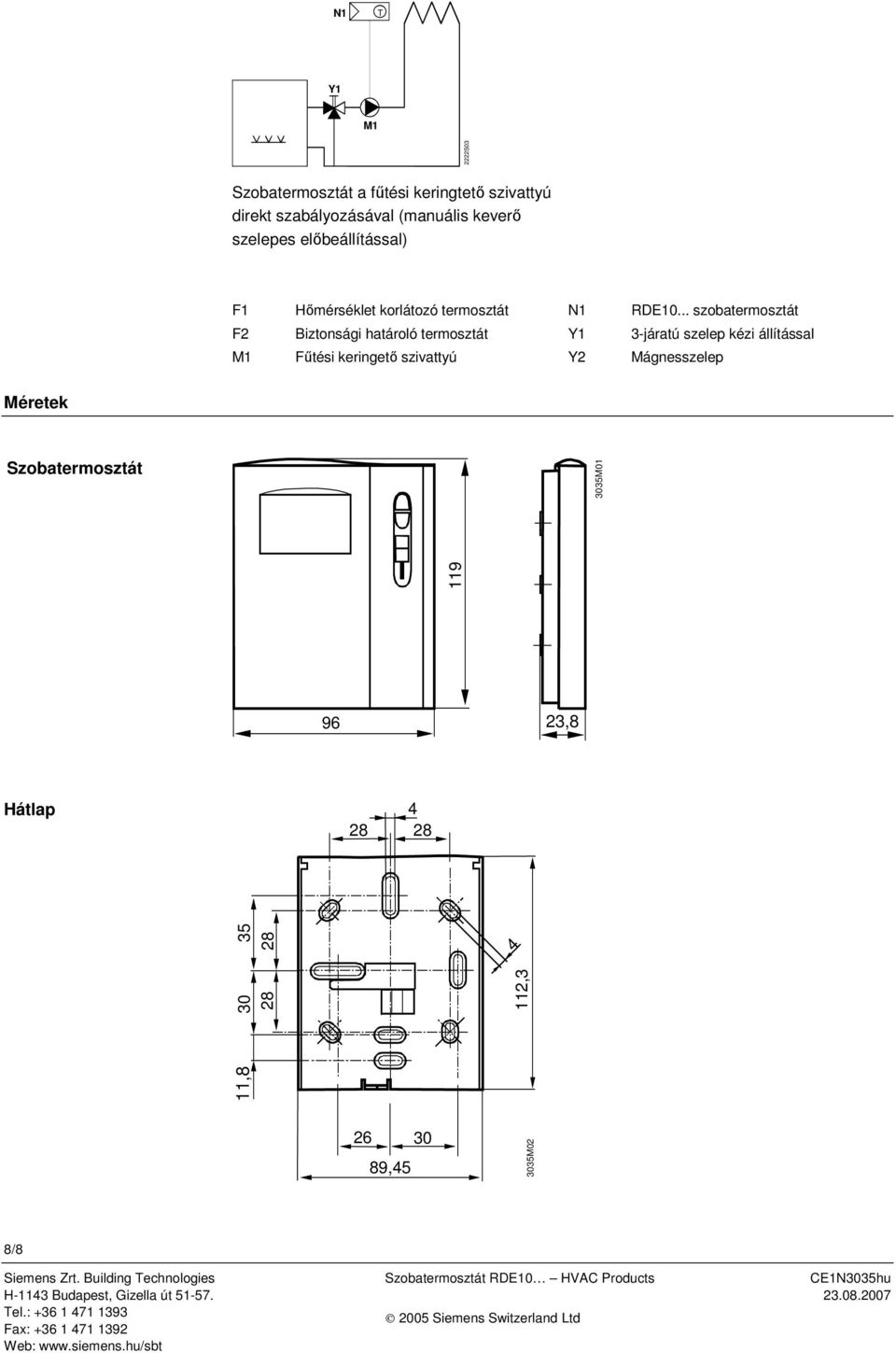 Szobatermosztátok 7-napos programozhatósággal, LCD-kijelzővel - PDF  Ingyenes letöltés