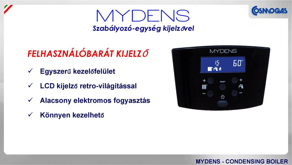 kezelőfelület LCD kijelző