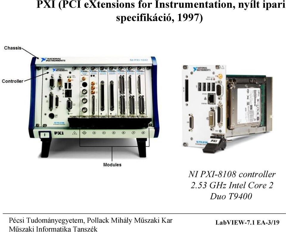 specifikáció, 1997) NI PXI-8108