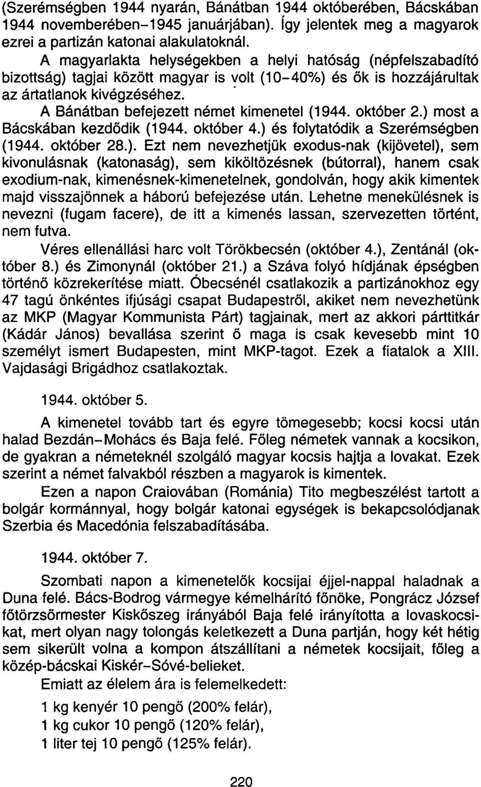 A Bánátban befejezett német kimenetel (1944. október 2.) 