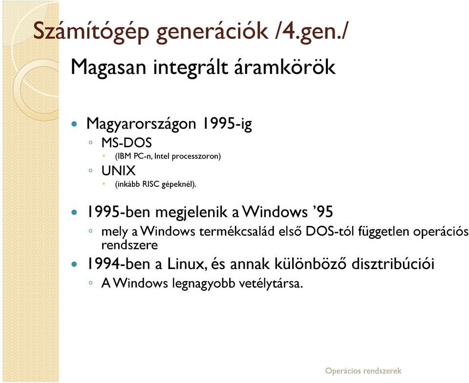 / Magasan integrált áramkörök Magyarországon 1995-ig MS-DOS (IBM PC-n, Intel