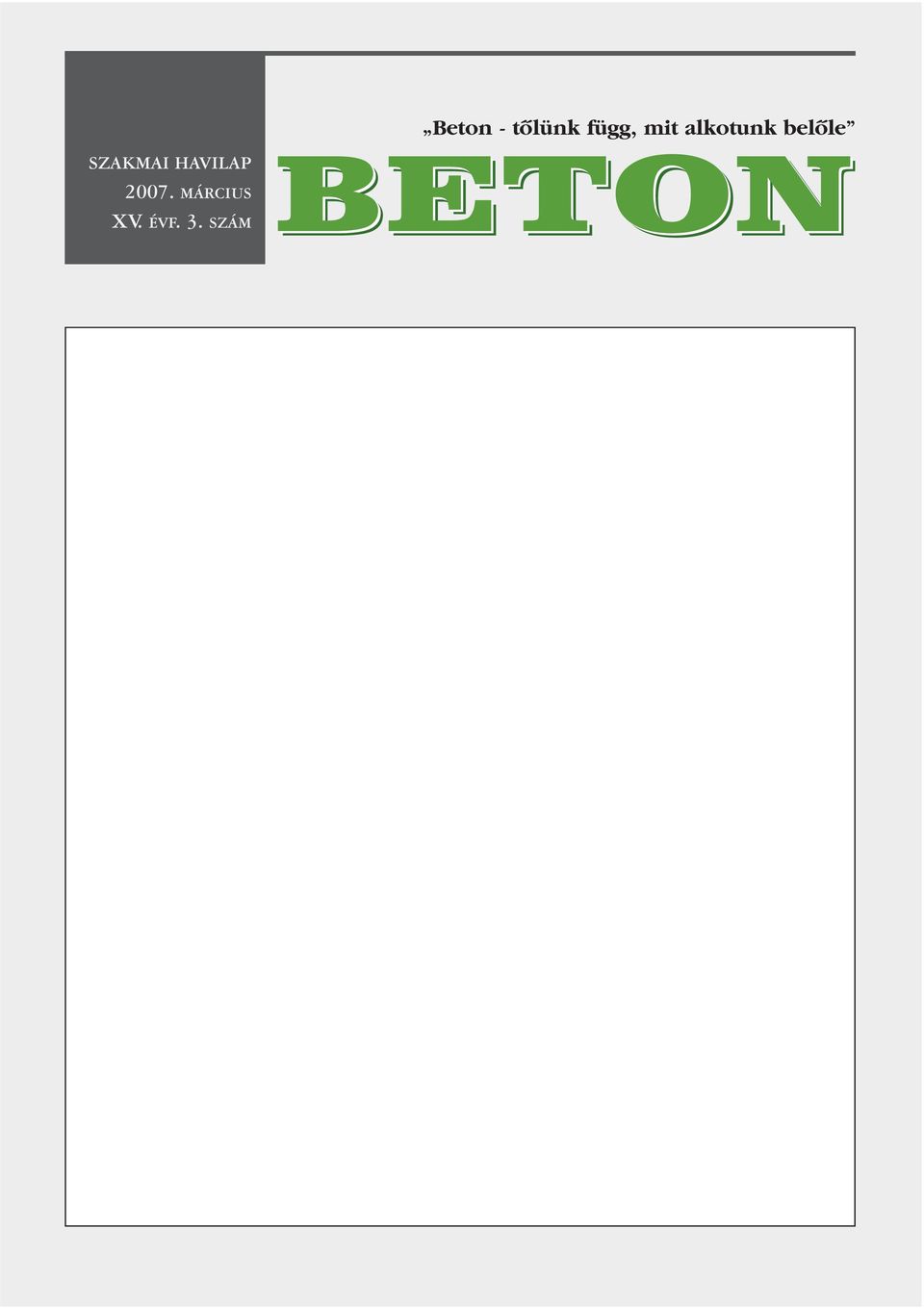 SZÁM Beton - tõlünk