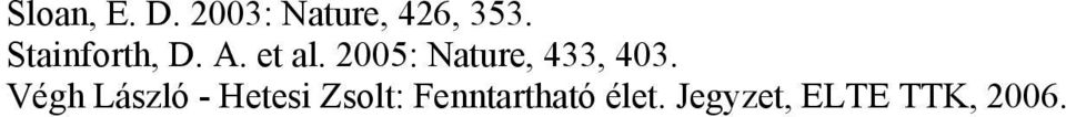 2005: Nature, 433, 403.