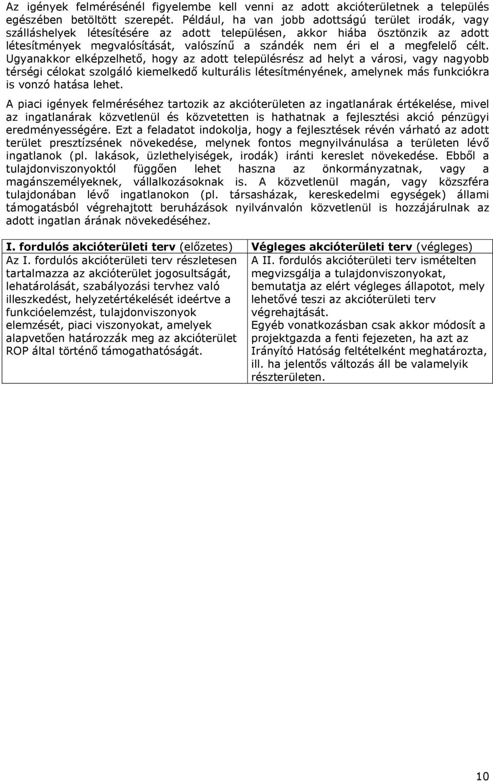 megfelelő célt.