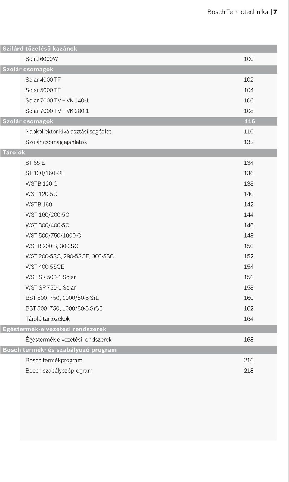 500/750/1000-C 148 WSTB 200 S, 300 SC 150 WST 200-5SC, 290-5SCE, 300-5SC 152 WST 400-5SCE 154 WST SK 500-1 Solar 156 WST SP 750-1 Solar 158 BST 500, 750, 1000/80-5 SrE 160 BST 500, 750,