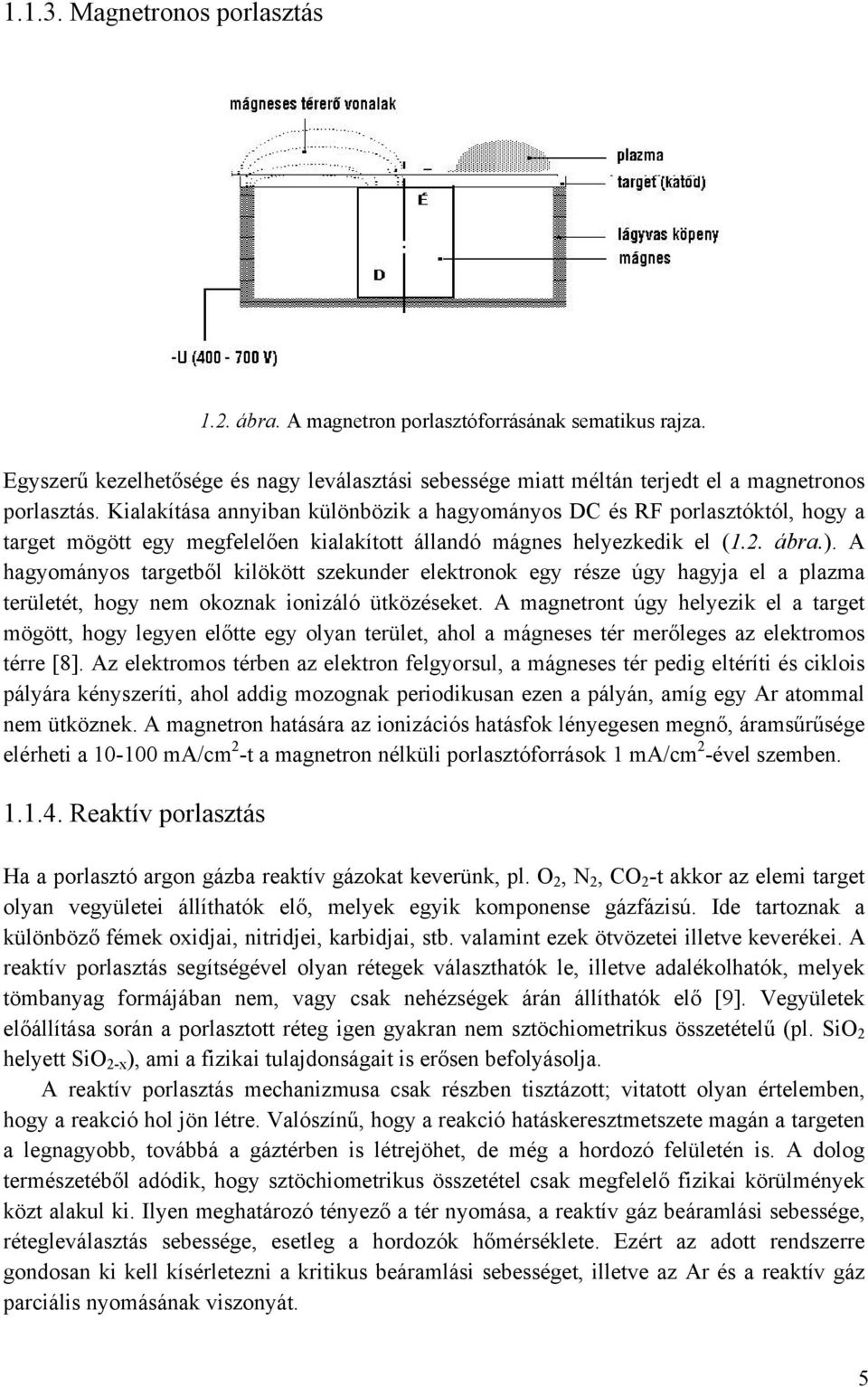 A hagyományos targetből kilökött szekunder elektronok egy része úgy hagyja el a plazma területét, hogy nem okoznak ionizáló ütközéseket.