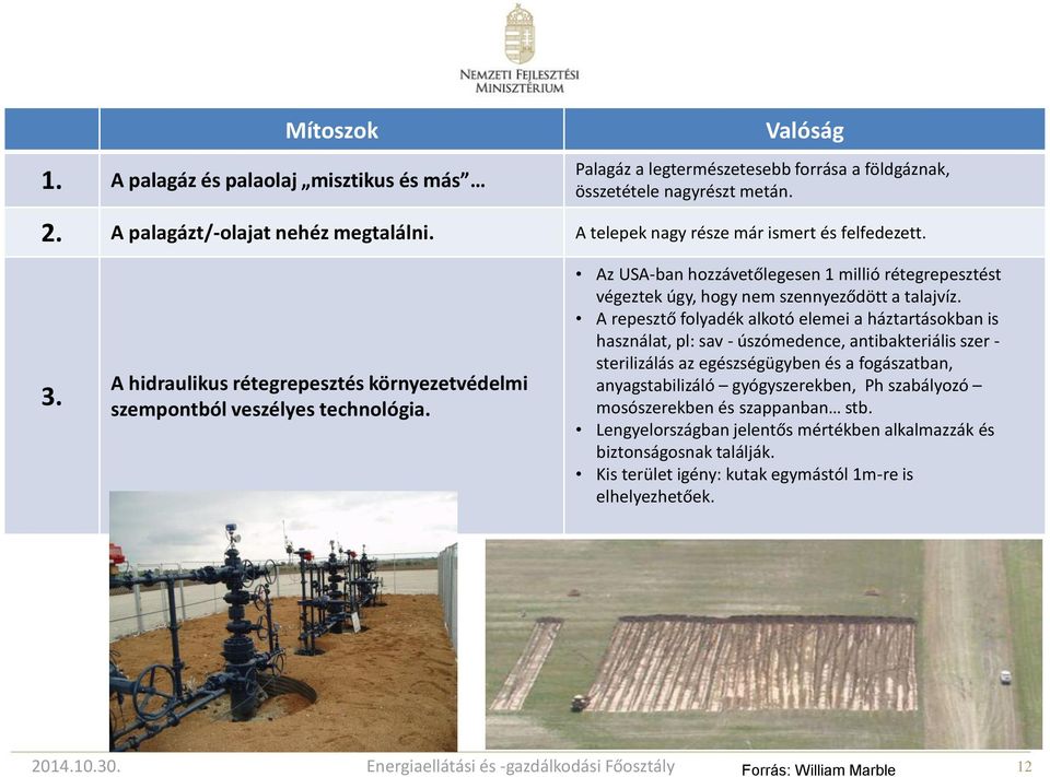 Az USA-ban hozzávetőlegesen 1 millió rétegrepesztést végeztek úgy, hogy nem szennyeződött a talajvíz.