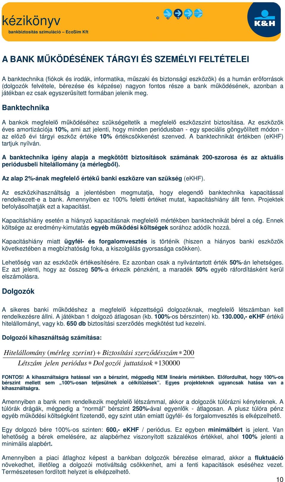 Az eszközök éves amortizációja 10%, ami azt jelenti, hogy minden periódusban - egy speciális göngyölített módon - az előző évi tárgyi eszköz értéke 10% értékcsökkenést szenved.