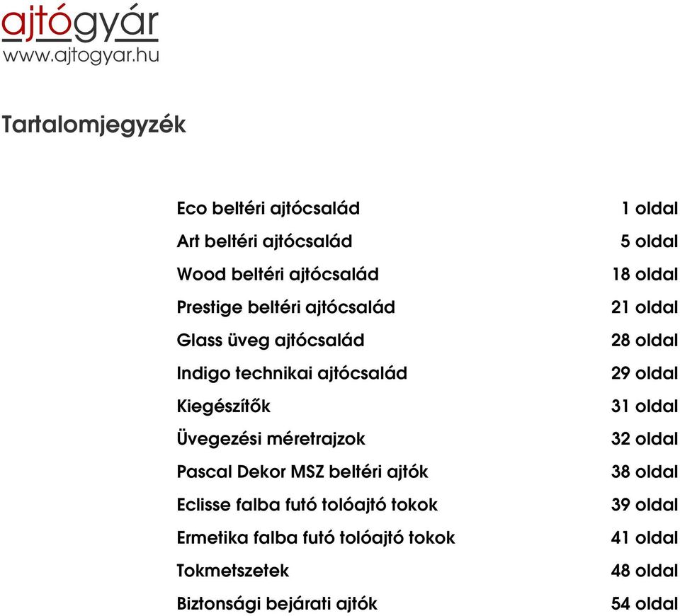 beltéri ajtók Eclisse falba futó tolóajtó tokok Ermetika falba futó tolóajtó tokok Tokmetszetek Biztonsági