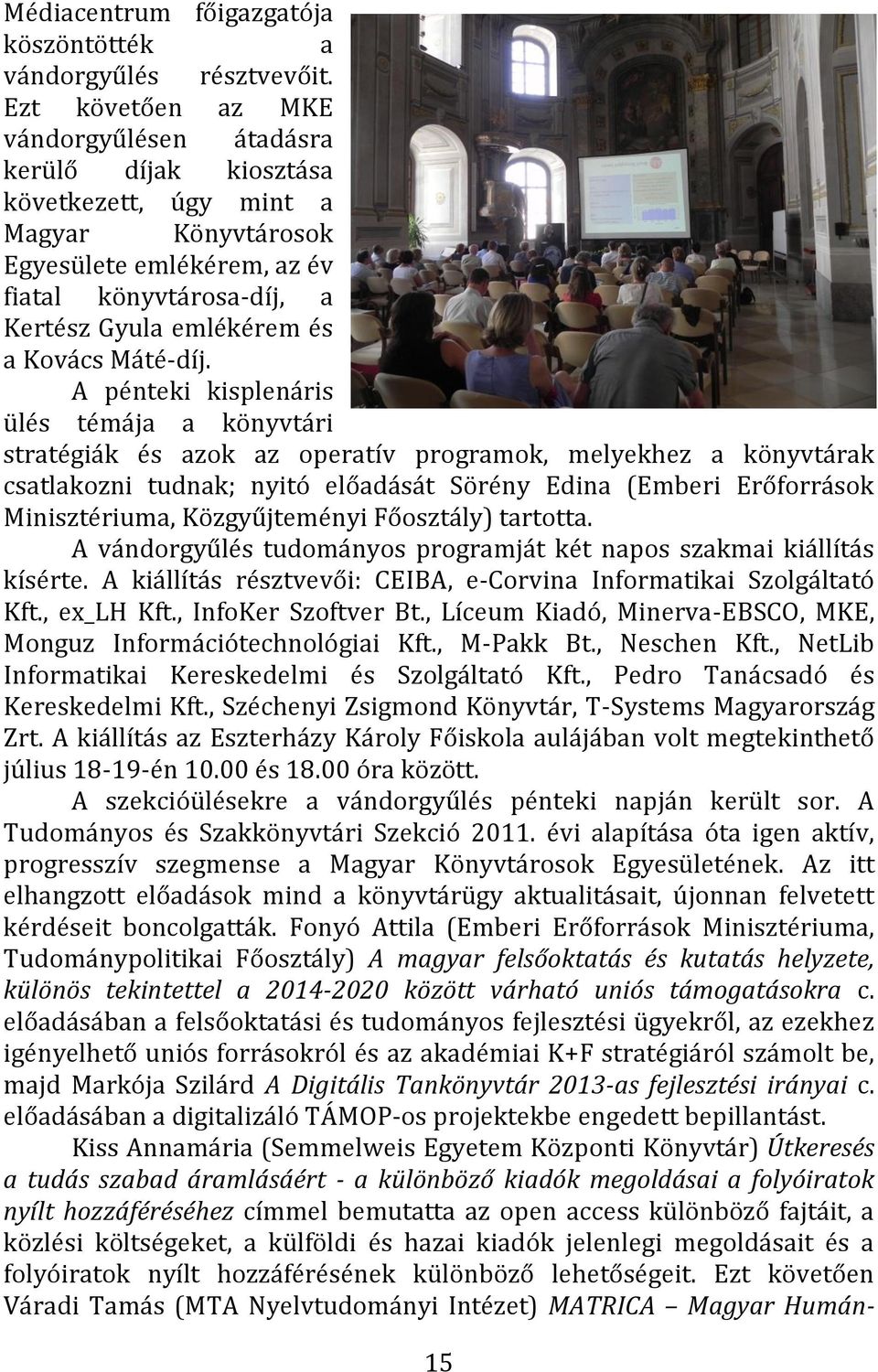 Kovács Máté-díj.