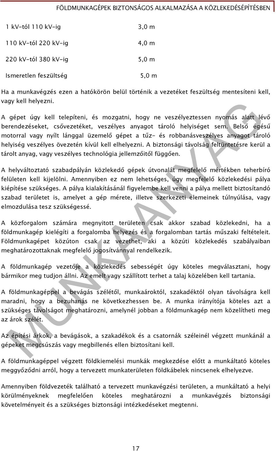 Belső égésű motorral vagy nyílt lánggal üzemelő gépet a tűz- és robbanásveszélyes anyagot tároló helyiség veszélyes övezetén kívül kell elhelyezni.