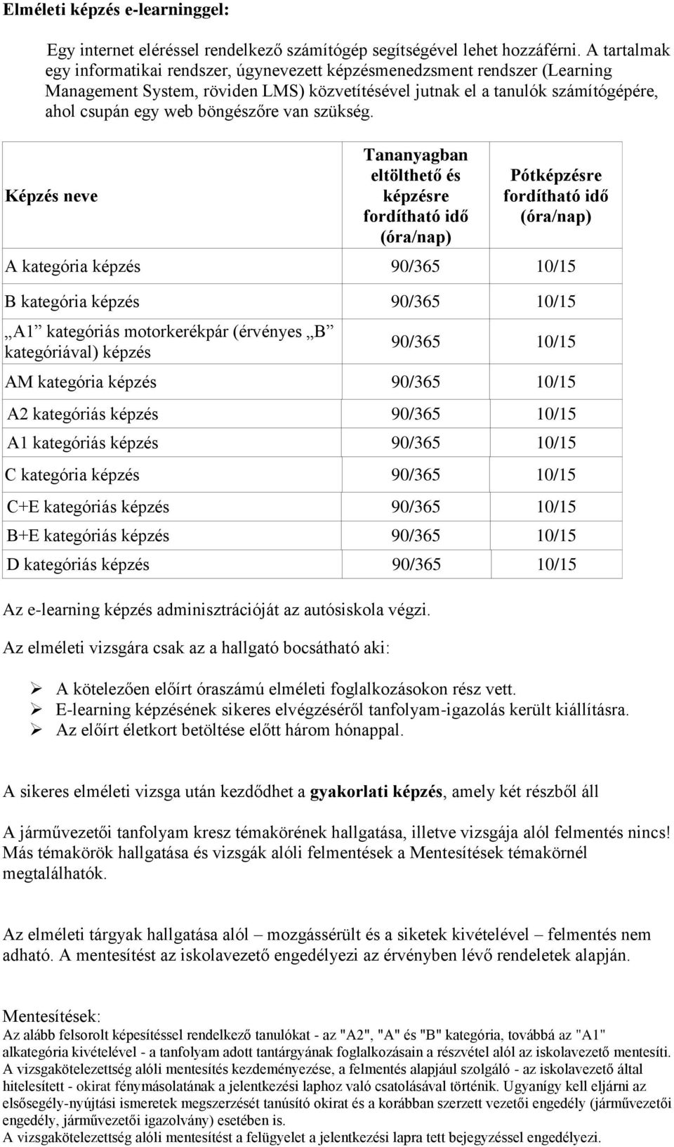 AUTÓS MOTOROS ISKOLA. Vállalkozási feltételek: - PDF Ingyenes letöltés