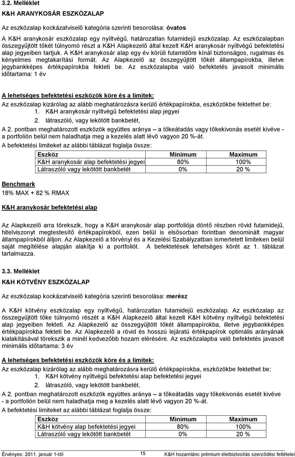 A K&H aranykosár alap egy év körüli futamidőre kínál biztonságos, rugalmas és kényelmes megtakarítási formát.
