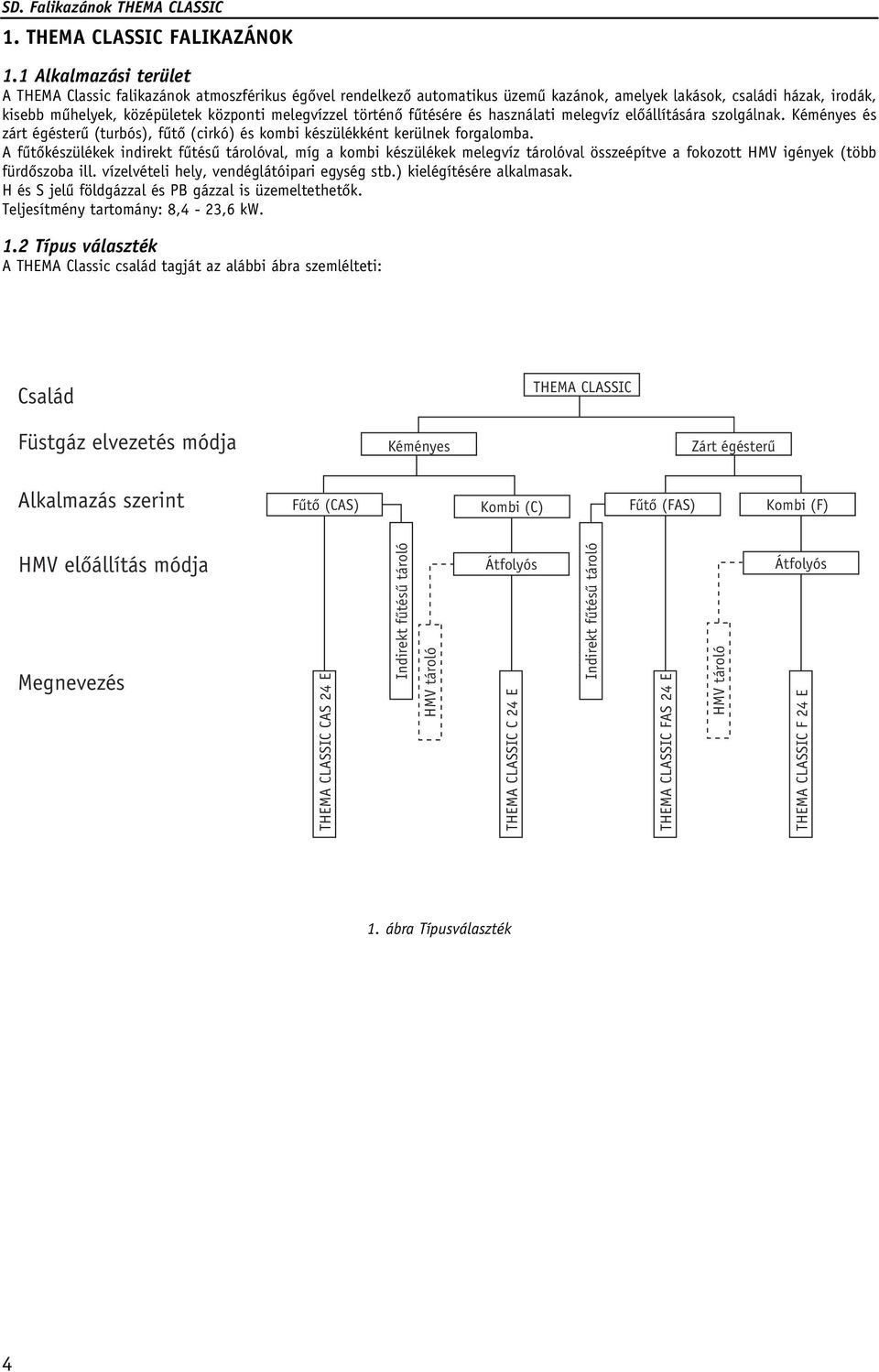 történô fûtésére és használati melegvíz elôállítására szolgálnak. Kéményes és zárt égésterû (turbós), fûtô (cirkó) és kombi készülékként kerülnek forgalomba.