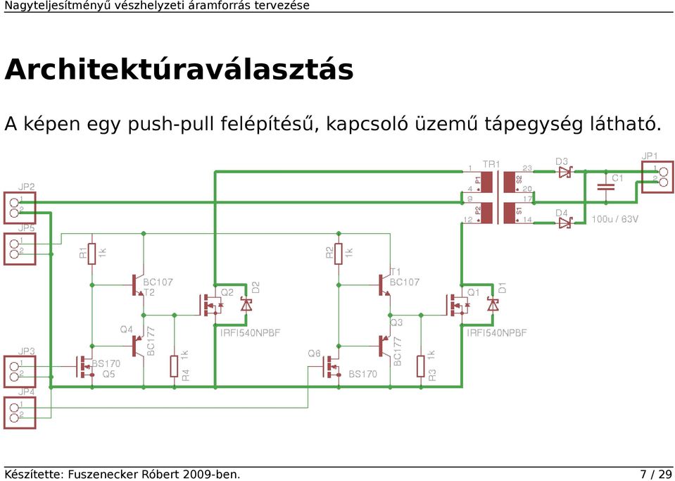 üzemű tápegység látható.