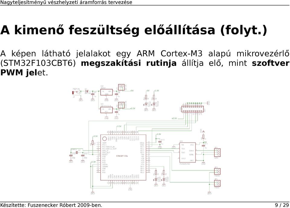 mikrovezérlő (STM32F103CBT6) megszakítási rutinja
