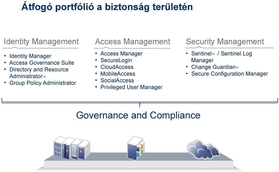 Administrator Sentinel / Sentinel Log Manager Change Guardian Secure Configuration Manager Access