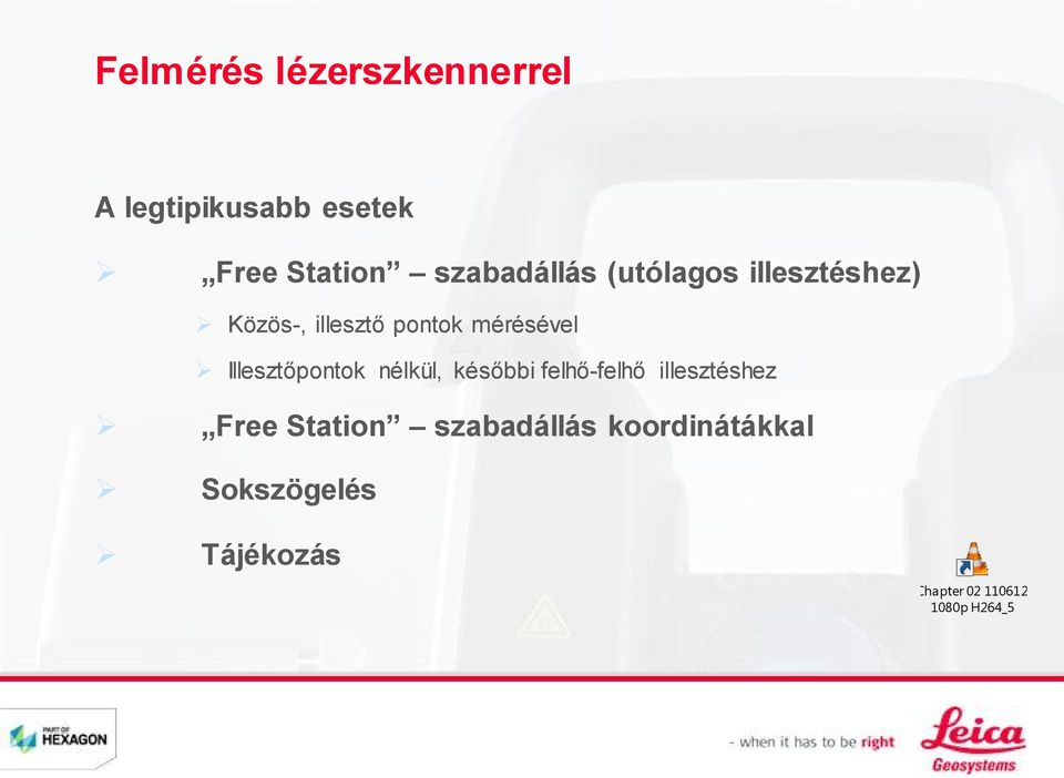 Illesztőpontok nélkül, későbbi felhő-felhő illesztéshez Free Station