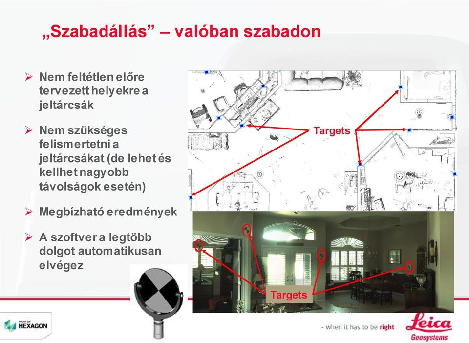 (de lehet és kellhet nagyobb távolságok esetén) Targets