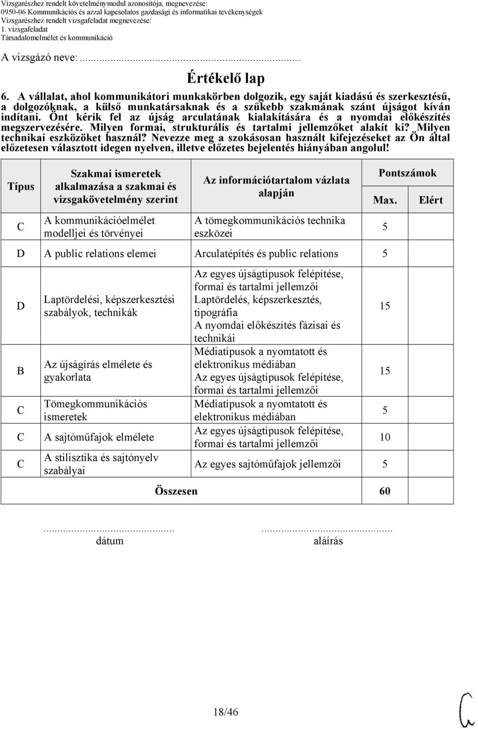 Önt kérik fel az újság arculatának kialakítására és a nyomdai előkészítés megszervezésére. Milyen formai, strukturális és tartalmi jellemzőket alakít ki? Milyen technikai eszközöket használ?